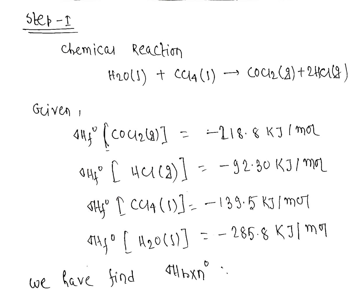 Chemistry homework question answer, step 1, image 1